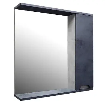 Зеркало-шкаф Loranto Florena 70 700х135х600 правый, темный бетон (CS00090037)